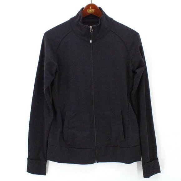 Tuff Athletics Track Jacket Womens Black Full Zip Running Stretch Soft Large L - Picture 1 of 9